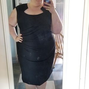 Black Calvin Klein dress sz 22W unique neckline